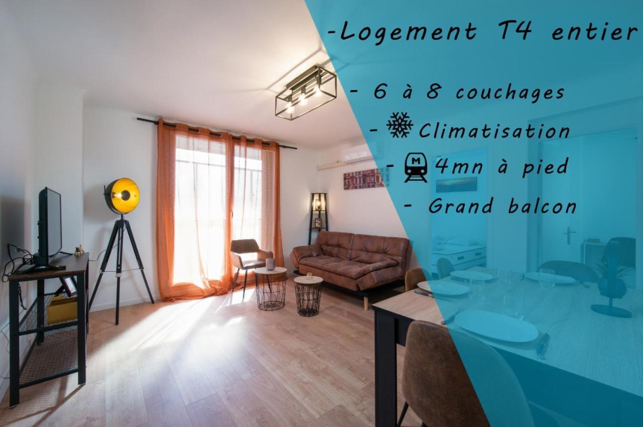 Grand Appartement 3 Chambres Avec Clim Et Balcon Marsiglia Esterno foto